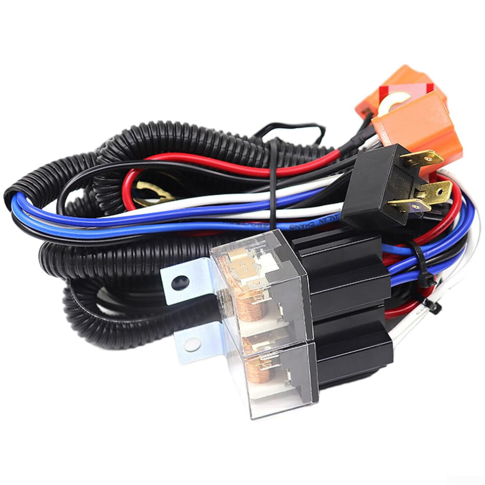12V 24V Car Headlight Brightness Enhancer Wiring Harness With Pure Copper Core And Waterproof Relay Automotive Upgrade 9067246088330