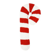 Christmas Candy Cane Pillow With Reversible Design, Red And White Lollipop Pattern, Extensive Application