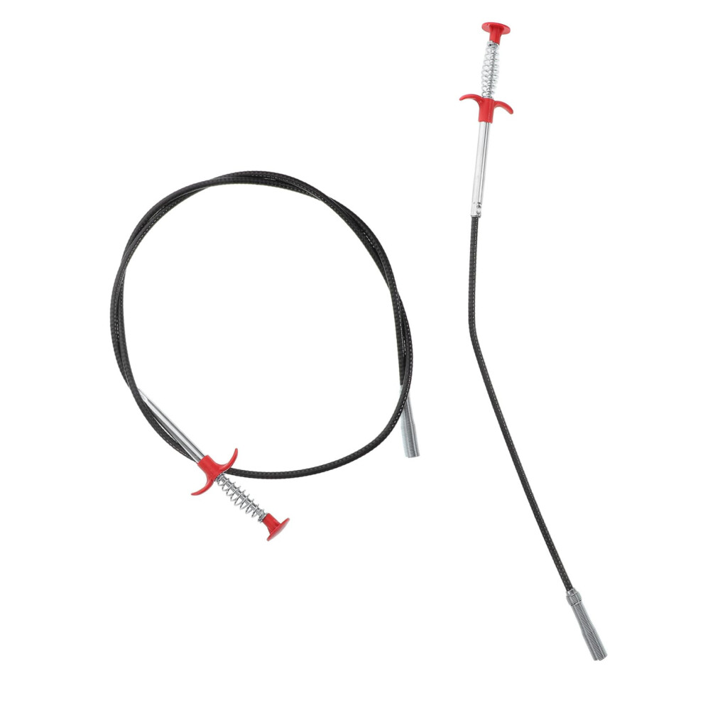 Flexible Plumbing Grabber Tool 2 Pack For Drain Clog Removal Bendable Metal Wire Hair Debris Cleaning Home Sink 9339159495988