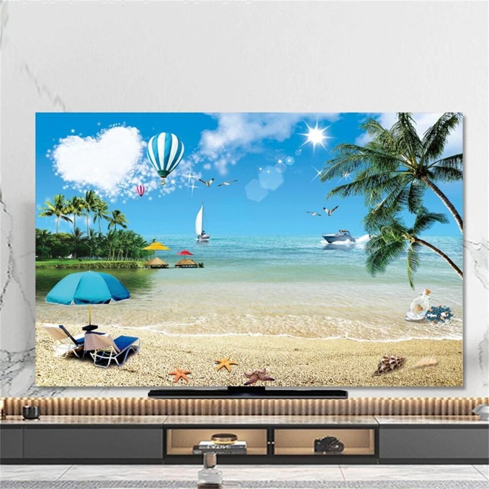 Tv Cover 3D Starfish Pattern Universal Elastic Dust Protector For 3280 Inch Tvs And Monitors Soft Breathable 9067246088712