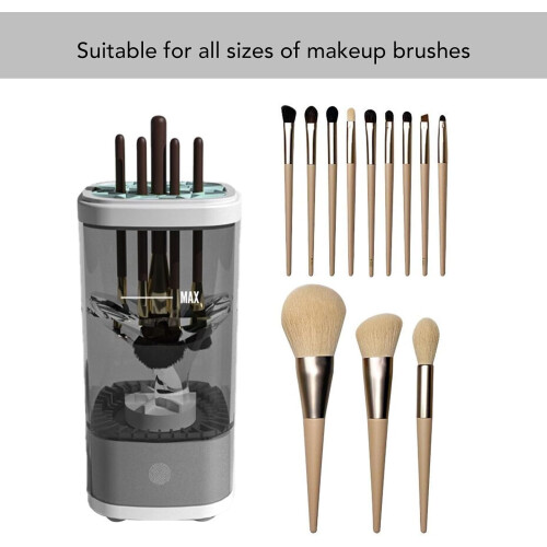 Automatic Cosmetic Brush Cleaner USB Rechargeable Two Modes Automatic Deep Cleaning Make Up Brush Tool Black 1