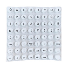 Keyboard Stickers for Long Nails, WearResistant Keyboard Cover With Letters, Compatible with Laptop and Notebook, White