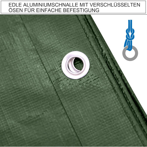 Bâche Verte Robuste 4x5m Filtre UV Couverture Imperméable 100g/m² 1