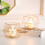 Geometric Design Tea Light Holder, Metal Wire Construction For Durable Decor 5