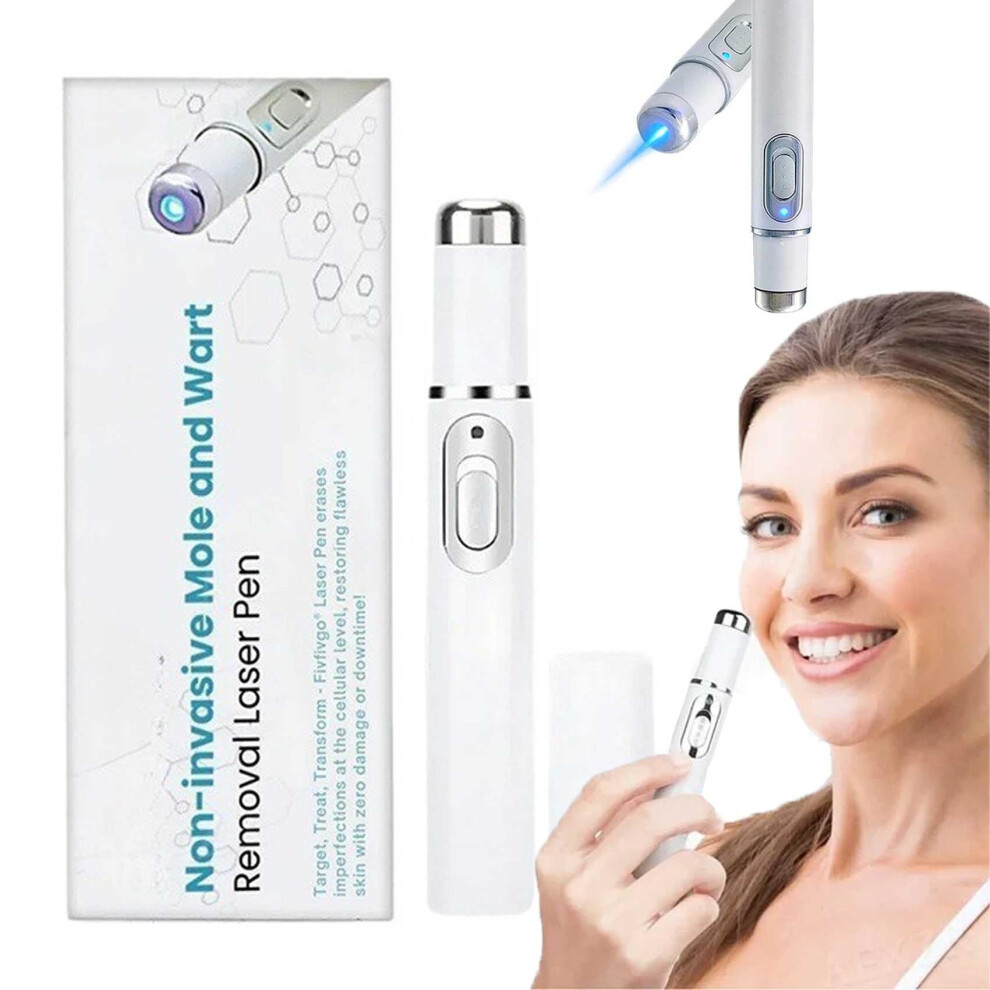 Black Noninvasive Mole And Wart Removal Pen, Painless Spot And Pimple Remover, Skin Tag Removal All Skin Types