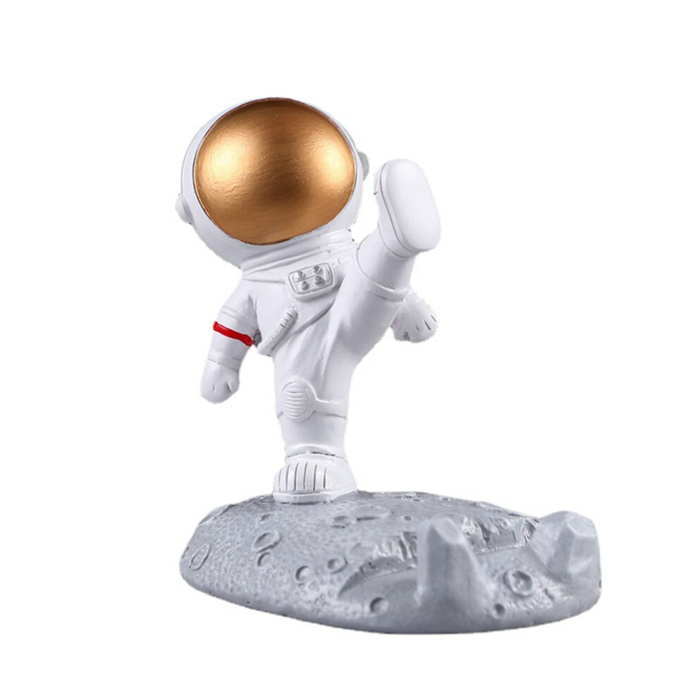 Creative Resin Statue Astronaut Phone Stand, Artisan Craftsmanship For A Decorative Desktop Bracket Or Universal Smartphone Holder 9094122360785