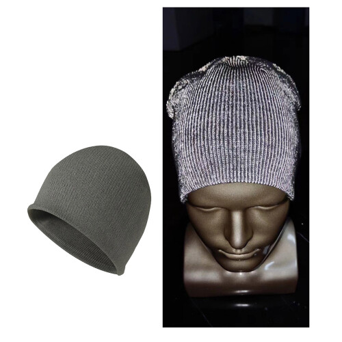 Winter Knitted Hat High Visibility Windproof Cycling Hat-White 2