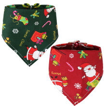Cómodo y duradero, con diseños navideños únicos, accesorio de moda para mascotas, pañuelos ajustables para mascotas, tejido de poliéster de