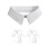 False Elaborate Half Shirt Blouse False-Pointed collar knitt 1