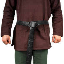 Medieval Keltic Embossing Waist Belt Vintage Knight-black belt