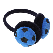 Winter Ear Warmers with Soccer Pattern Men Women Kids-Blue