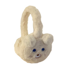 Adult Teens Cartoon Bear Heads Shape Ear Warmer Winter-White