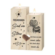 Unbiological Sister's Perfect Commemorative Gift, Heart-Shaped Tea Light Holders With Personalized Custom Design, Double-Sided Printing For Special Oc