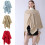 Oversized Warm Shawl Wrap Open Front for Women Open-Navy Blue 3
