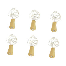 Led Wine Bottle Cork Lights 6 Pack 1M Warm White Waterproof String Lights For Party Wedding Decor Outdoor Garden