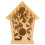 DIY Ταΐστρα Πουλιών Φυσικό Ξύλινο Στολίδι Birdhouse για Διακόσμηση Κήπου Φύλλα Δέντρου 1