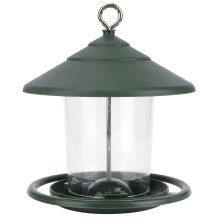 Mangeoire d'extérieur avec couvercle Surelock - Décoration élégante pour le jardin, perchoir à 360 pour oiseaux sauvages