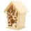 DIY Ταΐστρα Πουλιών Φυσικό Ξύλινο Στολίδι Birdhouse για Διακόσμηση Κήπου Φύλλα Δέντρου 4