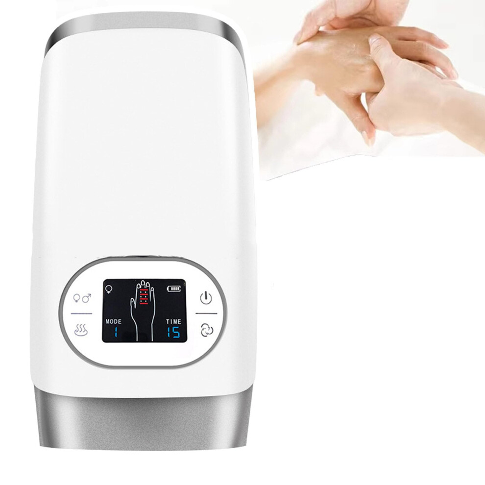 Hand Massager 2 Modes 3 Intensities Heating Pressing 15Min Timer 45C Heat Convex Point Massage Finger Wrist Palm