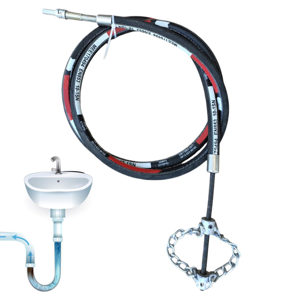 Flex Shaft Sewer Descaling Rotary Descaling Chain Pipe Clog Remover For Garden Toilet Outdoor Kitchen Bathroom 9323874234991