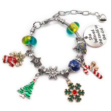 Poetic Christmas Calendar, Elegant Charm Bracelet Set for Women