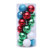 Conjunto de 24 enfeites natalinos brilhantes em diversos estilos e acabamentos, perfeitos para a sua decoração festiva.
