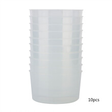 Gobelets transparents pour outils de mesure réutilisables, boîte alimentaire semi-circulaire pour un rangement facile, lot de 10
