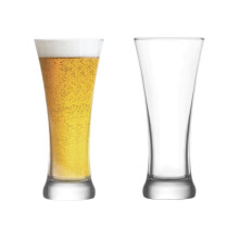 Clear Craft Beer Glasses Pack Of 2 380ml 12.75oz Drinking Glass For Lager Ale Cider Pilsner Pub