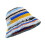 Winter Stripe Pattern Crochet Bucket Hat Ladies Commute-Blue 1