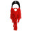 Elastic Windproof Beard Hat Balaclava-Skull red beard child 1