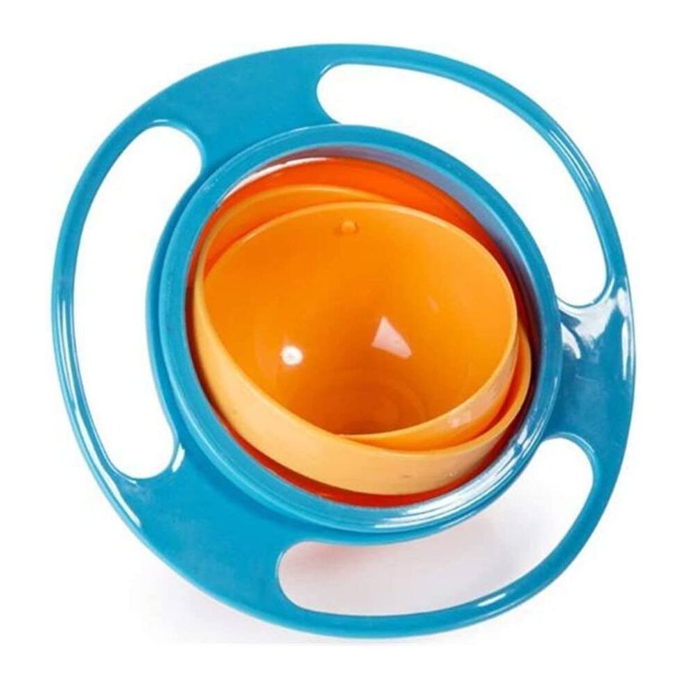 Baby Feeding Bowl 360 Degree Rotating Non Spill UFO Shape Dishes Toy For Baby And Kids