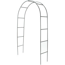 Elegante treliça em arco para jardim, pérgola metálica para gramado e quintal, design decorativo com acabamento resistente às intempéries para