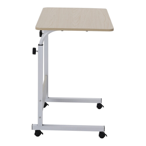 Living And Home Height Adjustable Laptop Desk Overbed Desk with Wheels 2