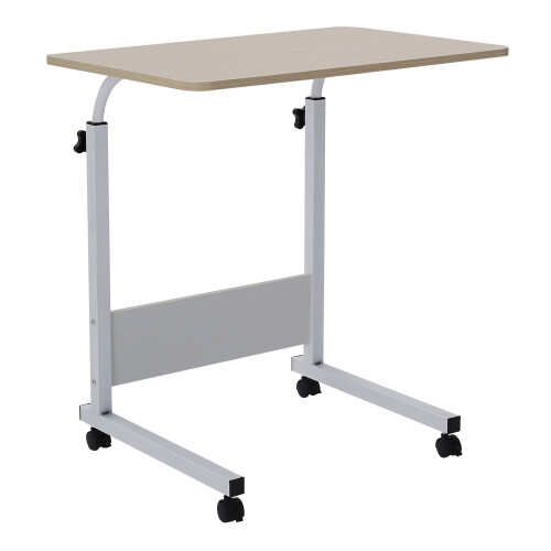 Living And Home Height Adjustable Laptop Desk Overbed Desk with Wheels 1