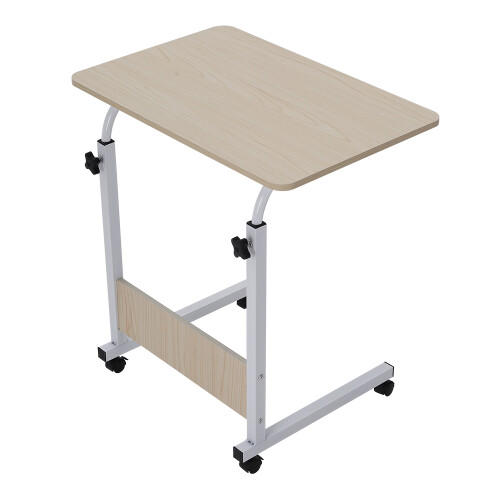 Living And Home Height Adjustable Laptop Desk Overbed Desk with Wheels