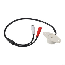 IP Camera Sound Device CCTV Microphone Audio Input White Plastic Audio Pickup Compatible With Surveillance Systems