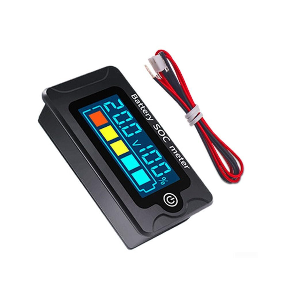 Battery Tester Lcd Digital Voltmeter Dc 0100V Portable Waterproof Panel Black 9323874236186