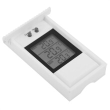Wasserdichter digitaler Hygrometer Innen/Außen Thermometer Weiß 13,2x8x3cm
