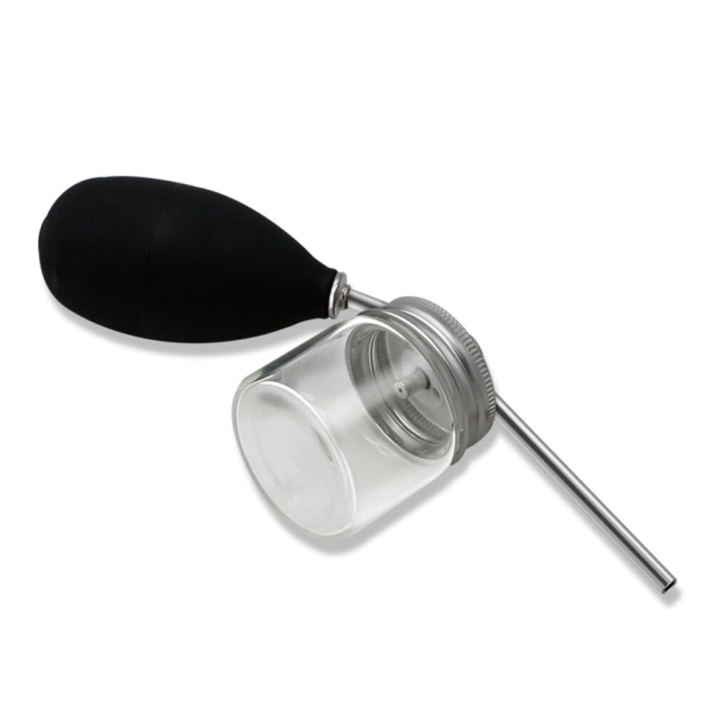 Hair Building Fiber Sprayer OneHanded Lightweight Applicator for Hairline Filling Static Glass Stainless Steel Rubber