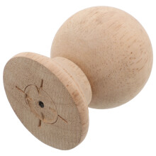 Round Wood Ball Finial: Unfinished Solid Hardwood Post Topper