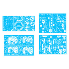 Christmas Window Clings Shiny Silver Style, Removable Decorations Double-Sided Printed for Easy Installation on Various Surfaces, Decorative Shapes In