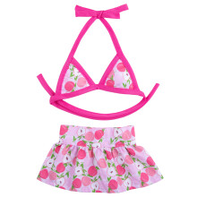 Small Dogs Swimsuit Cat Summer Dress Party Swimwear-peaches L