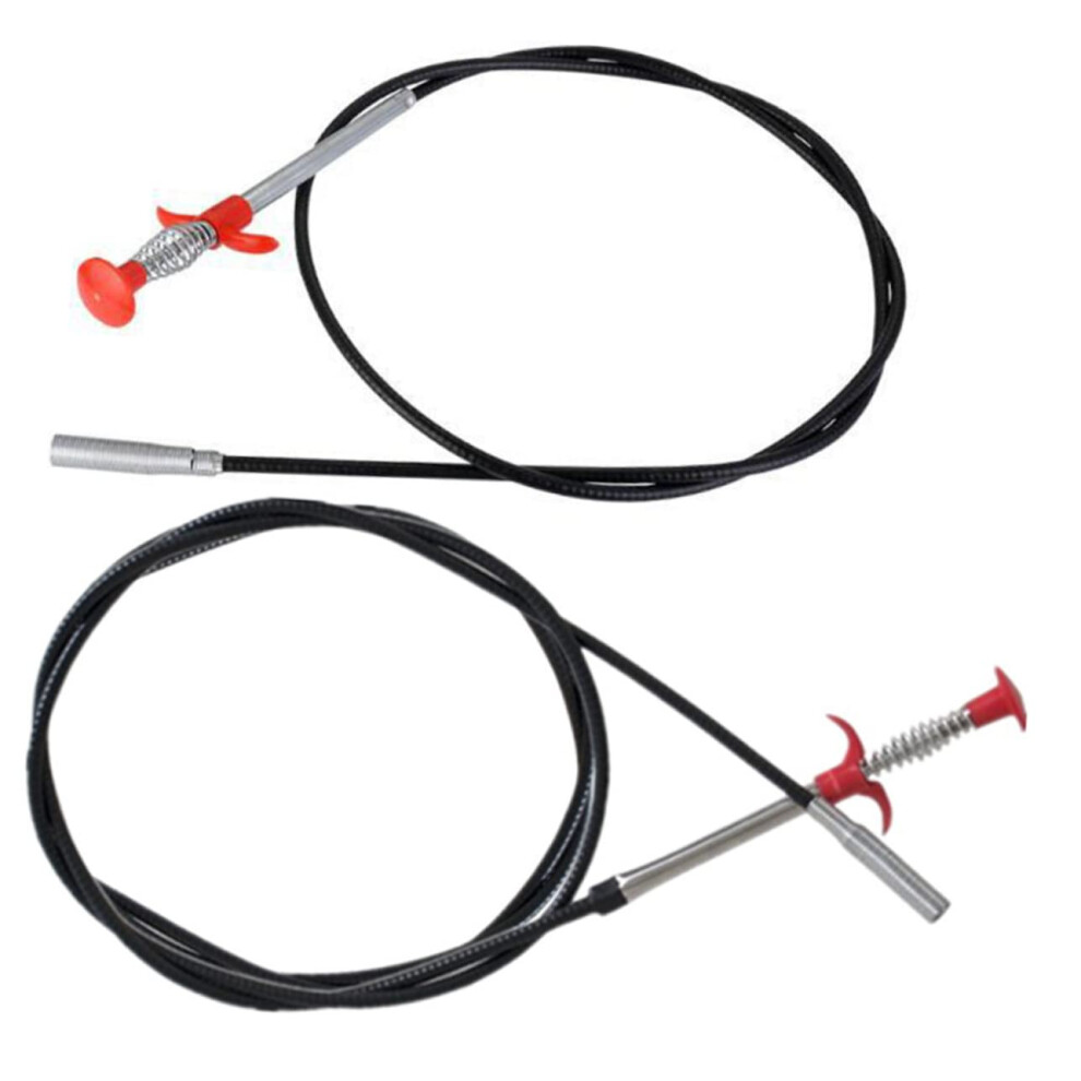 2pcs Flexible Sink Claw Pickup Drain Cleaner Hooks Set For Unclogging Kitchen And Bathroom Drains Dredging Tool