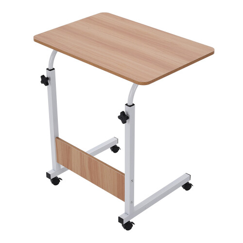 Living And Home Height Adjustable Laptop Desk Overbed Desk with Wheels