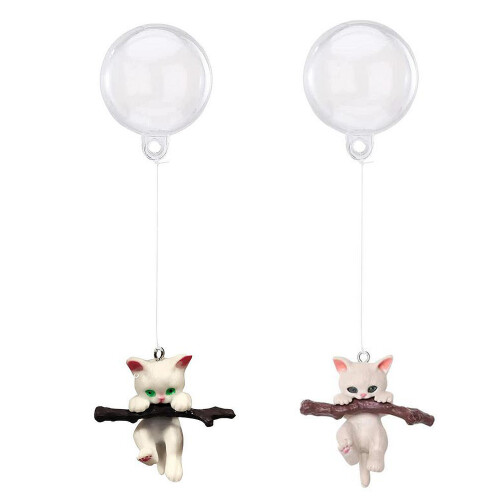 Plastic Fish Tank Cat Figurines Landscape Craft Simulated-2 1