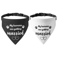 Comfortable Pet Scarf Wedding Dog Bandana with Unique Prints, Engagement Gift Suitable for All Breeds Wedding Photo Prop Makes Pets Look Formal and El