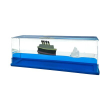 Stress Relief Decoration Featuring Floating Waves Liquid Wave Desktop Toy Unsinkable Ship Decor Acrylic Maritime Ornament for Desk Room Display