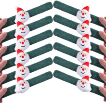 Niedliche Weihnachtsarmbänder mit 3D-Weihnachtsmotiven für verspielten Tragekomfort, Party-Accessoires mit Weihnachtsmann, Rentier und Glöckchen,