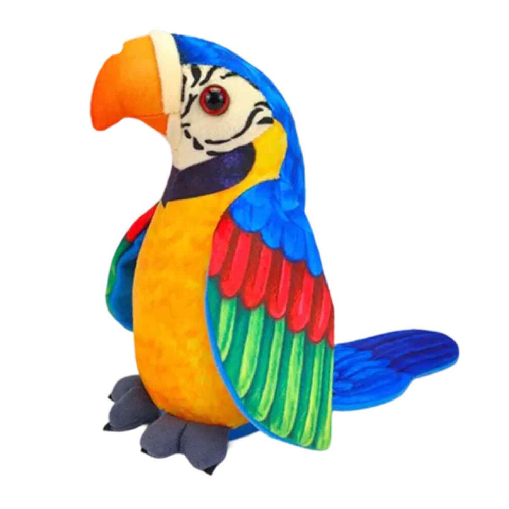 Interactive Talking Plush Parrot That Repeats What You Say, Moves Mouth and Wings with Realistic Beak Movement, Soft & Cuddly Plush Toy for Kids and A