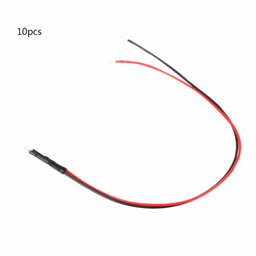 10pcs 12V Multicolor 3mm LED Indicator Light Cable 20cm 1